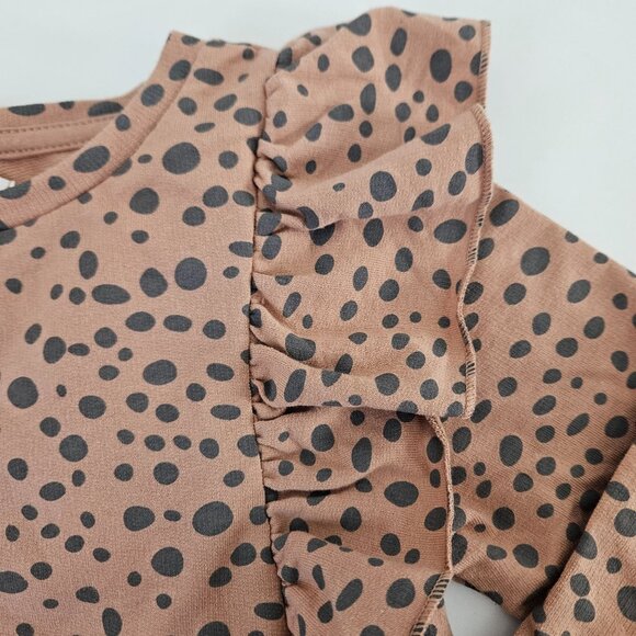 Grayson Mini Polka Dot Ruffle Long Sleeve Girls Top Size 5T Casual Play Party - Picture 3 of 6